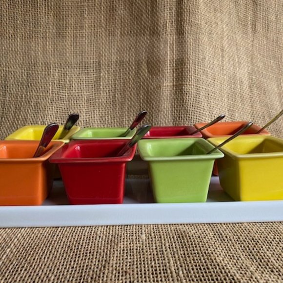 Pier 1 Dining Pier One Colorful 8 Cup Tasting Party With Spoons